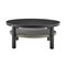 Armen Living Aileen 3 Piece Patio Outdoor Swivel Seating Set in Black Aluminum with Gray Wicker and Cushions 840254332645 - alternate 7